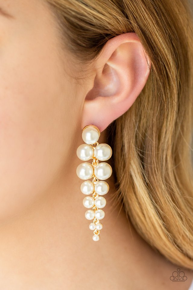 Totally Tribeca - Gold - Paparazzi Earring Image