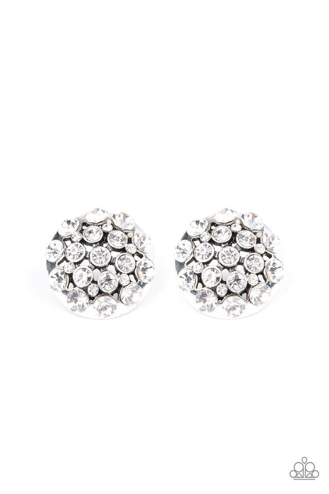 Paparazzi Earring ~ Hollywood Drama - White