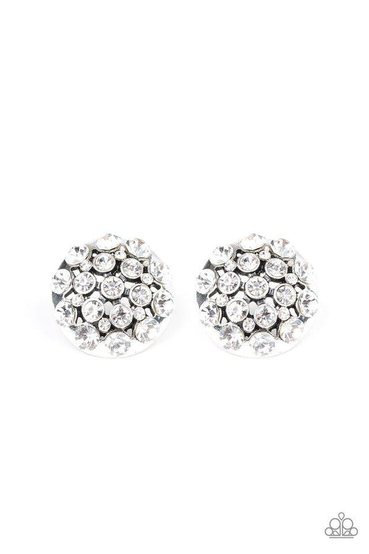 Paparazzi Earring ~ Hollywood Drama - White