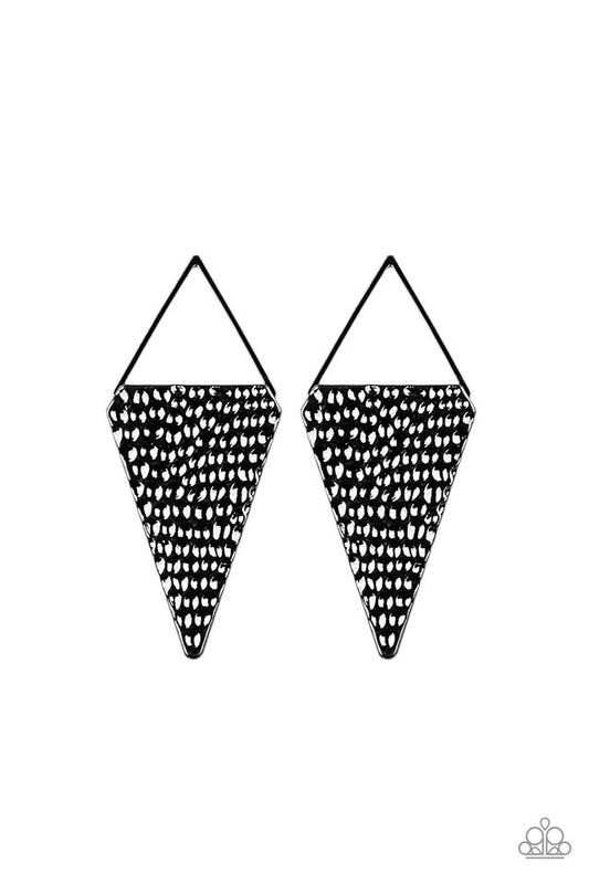Have A Bite - Black - Paparazzi Earring Image