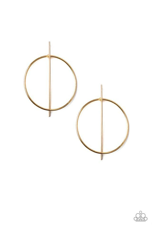 Paparazzi Earring ~ Vogue Visionary - Gold