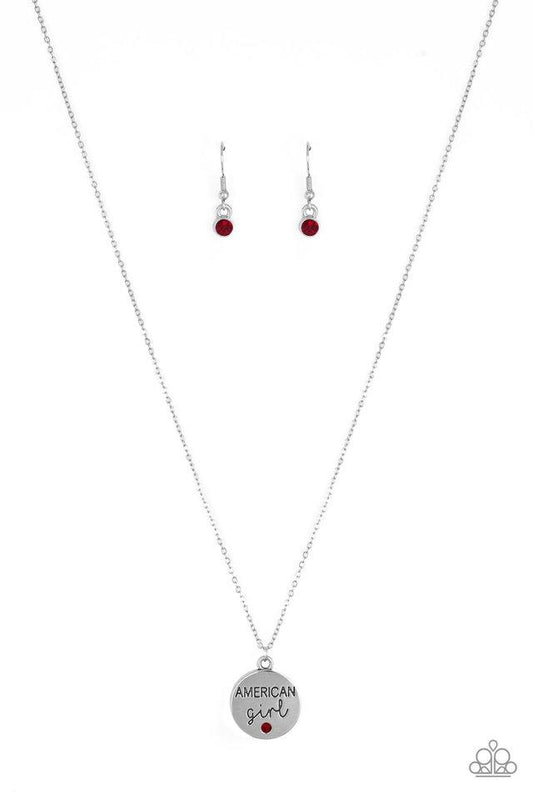 Paparazzi Necklace ~ American Girl - Red