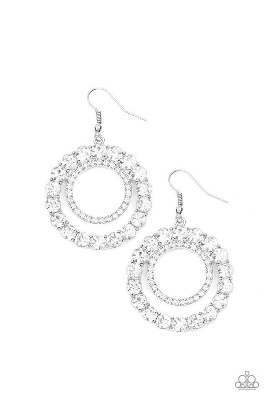 Paparazzi Earring ~ Spotlight Shout Out - White