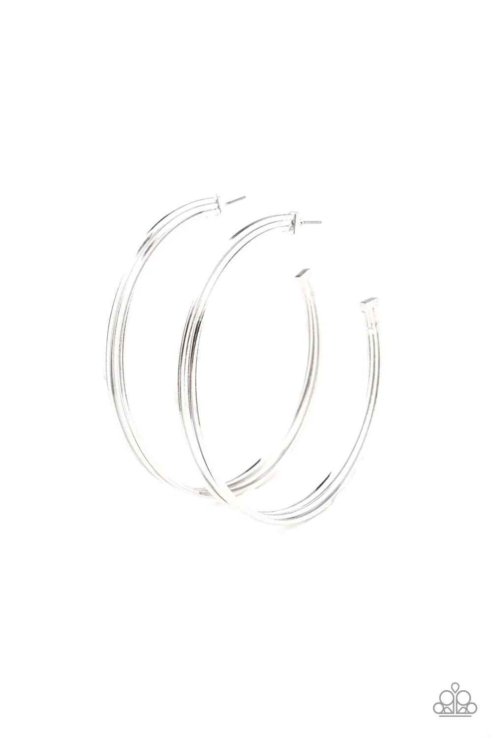 Paparazzi Earring ~ Wheelhouse - Silver