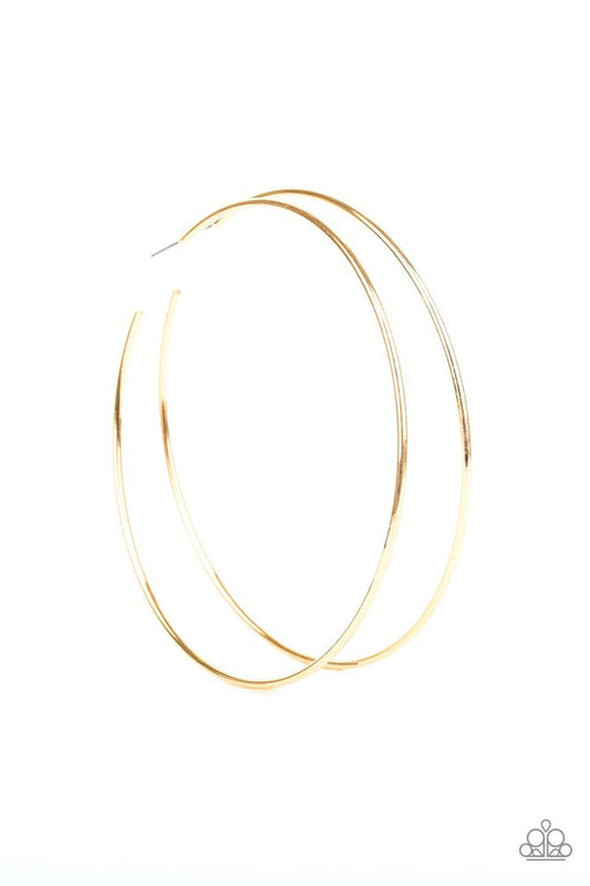 Extra Extra - Gold - Paparazzi Earring Image