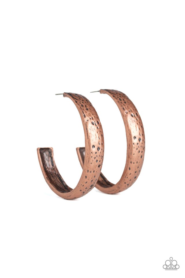 Rustic Revolution - Copper - Paparazzi Earring Image