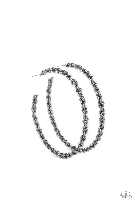 CHAINge Is Coming - Black - Paparazzi Earring Image