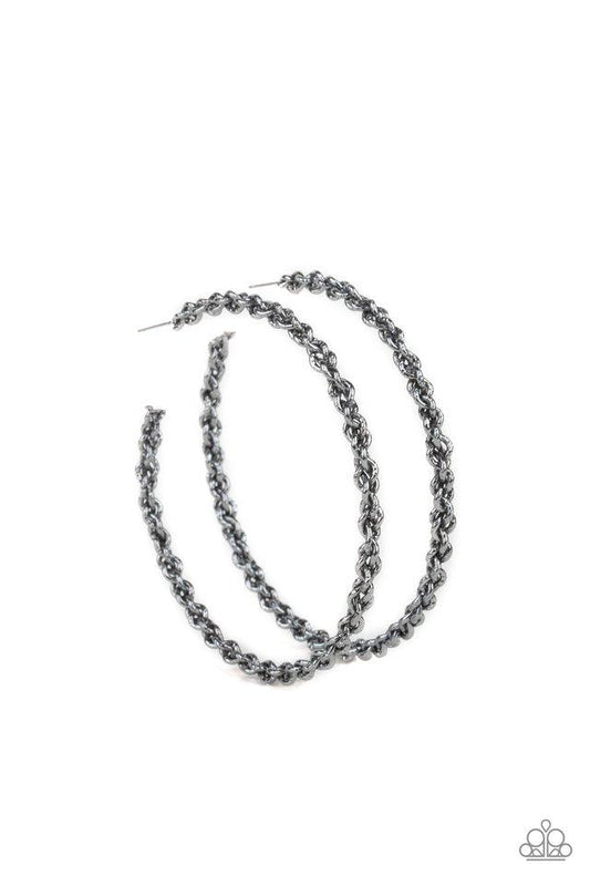 Paparazzi Earring ~ CHAINge Is Coming - Black