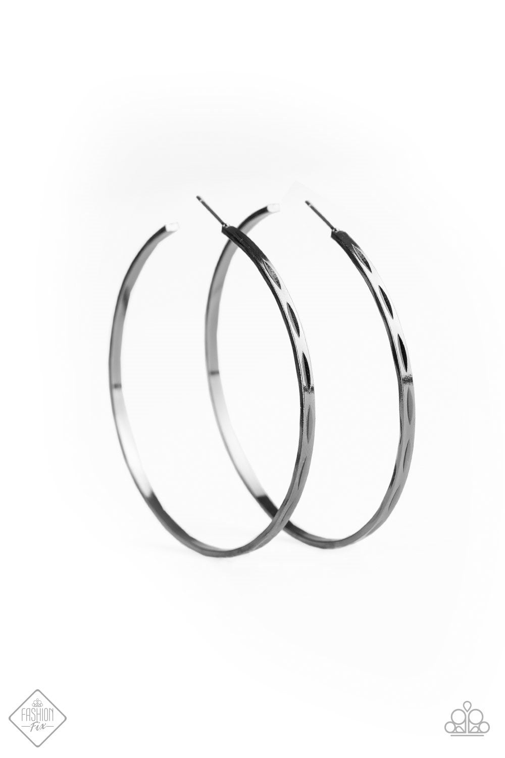 Paparazzi Earring ~ Full On Radical - Black