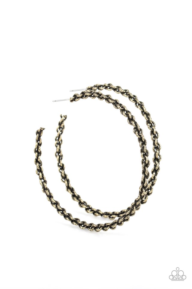 CHAINge Is Coming - Brass - Paparazzi Earring Image