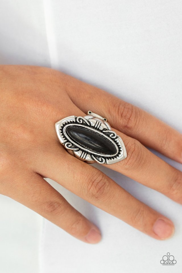 Santa Fe Serenity - Black - Paparazzi Ring Image