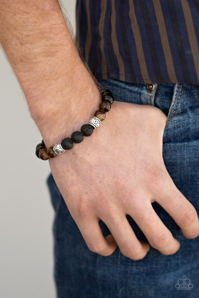 Mantra - Brown - Paparazzi Bracelet Image
