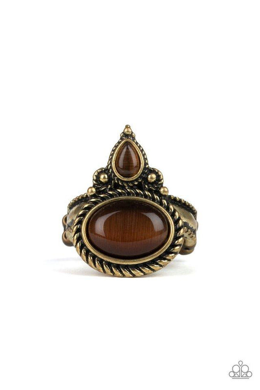 Paparazzi Ring ~ Malibu Mist - Brass