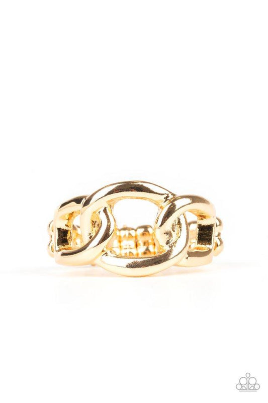 Paparazzi Ring ~ Well Connected - Gold