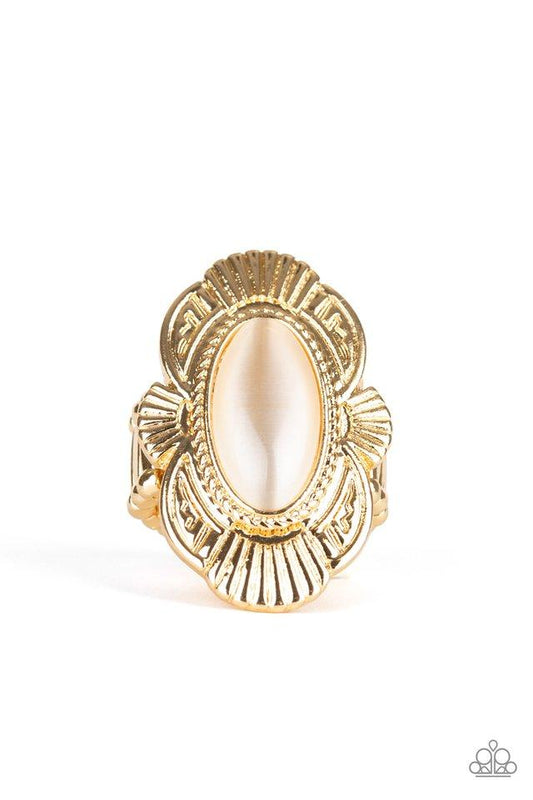Paparazzi Ring ~ Oceanside Oracle - Gold