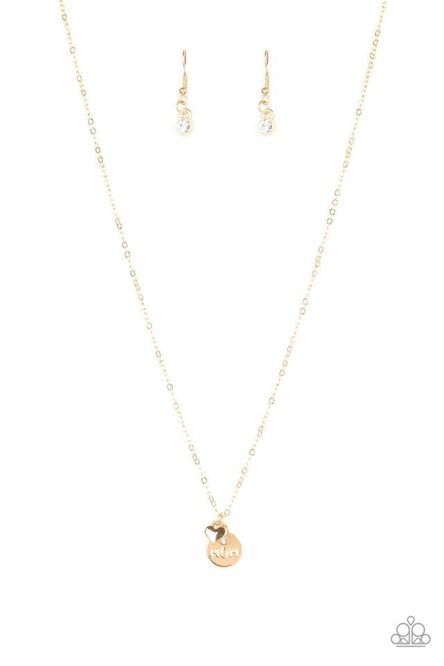 Paparazzi Necklace ~ Worlds Best Mom - Gold