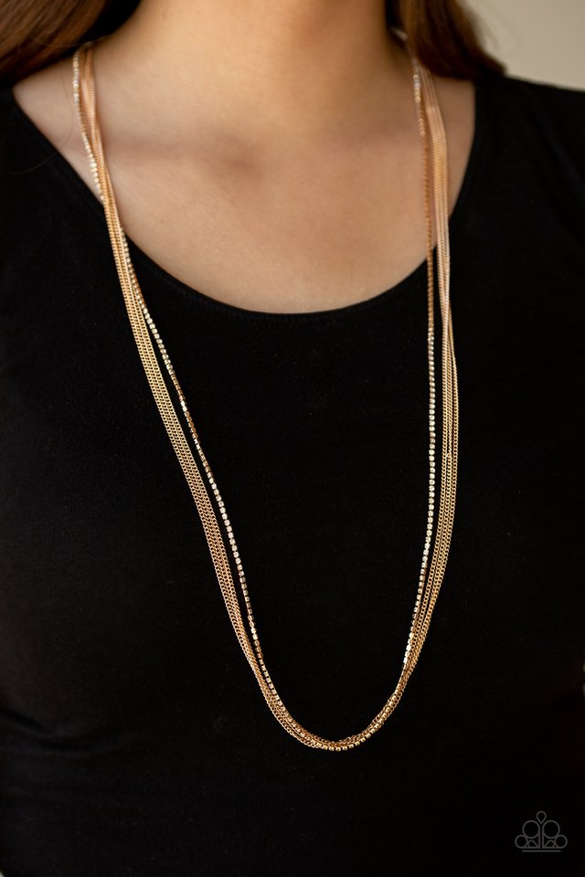 SLEEK and Destroy - Gold - Paparazzi Necklace Image