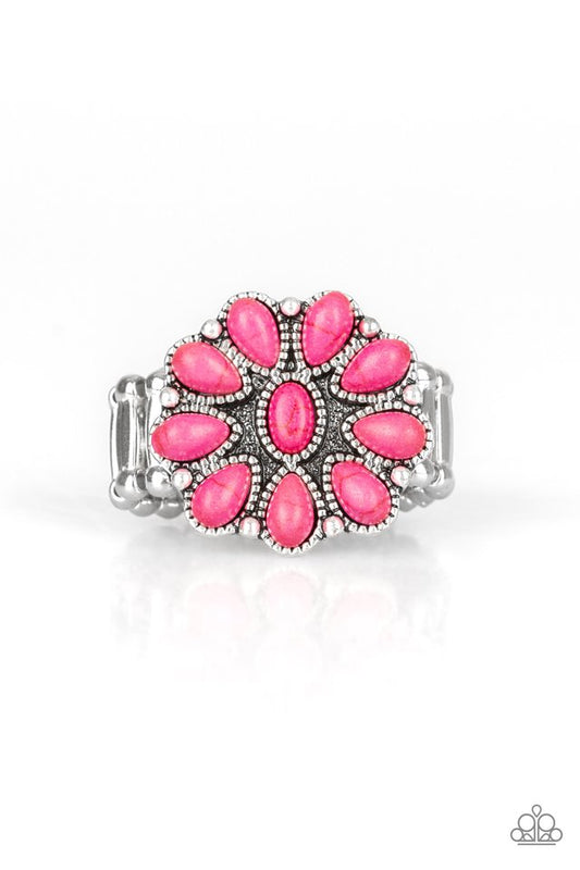 Stone Gardenia - Pink - Paparazzi Ring Image