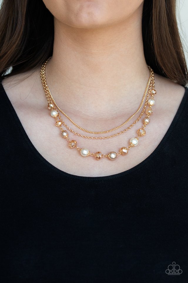 Tour de Demure - Gold - Paparazzi Necklace Image