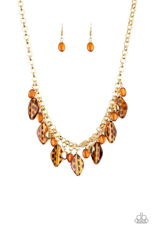 Paparazzi Necklace ~ Hissy Fit - Brown