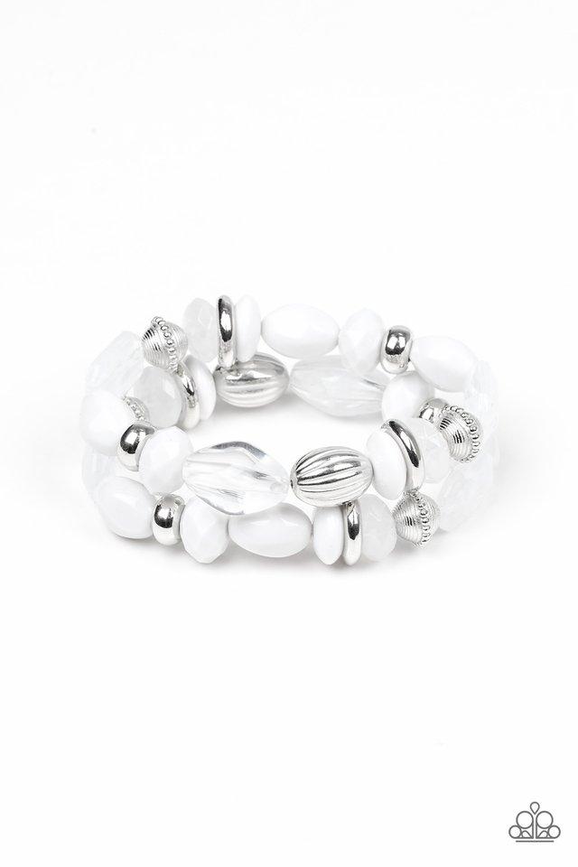 Paparazzi Bracelet ~ Beach Brunch - White