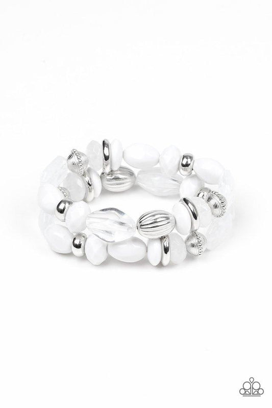 Paparazzi Bracelet ~ Beach Brunch - White