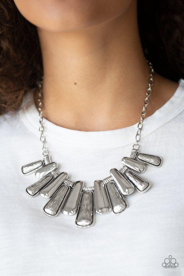 Paparazzi Necklace ~ MANE Up - Silver