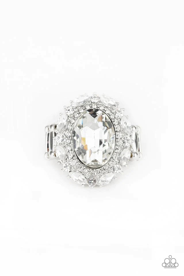 Paparazzi Ring ~ Show Glam - White