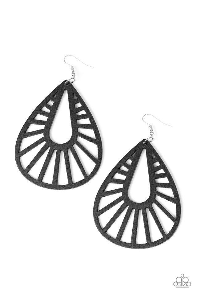 Paparazzi Earring ~ Coachella Chill - Black