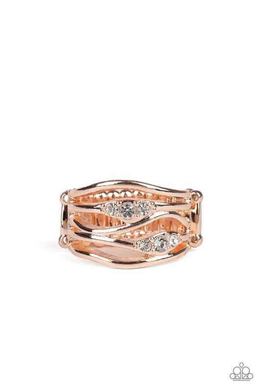 Paparazzi Ring ~ Cash Dash - Rose Gold