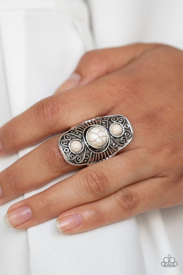 Stone Oracle - White - Paparazzi Ring Image