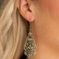 Greenhouse Goddess - Brass - Paparazzi Earring Image