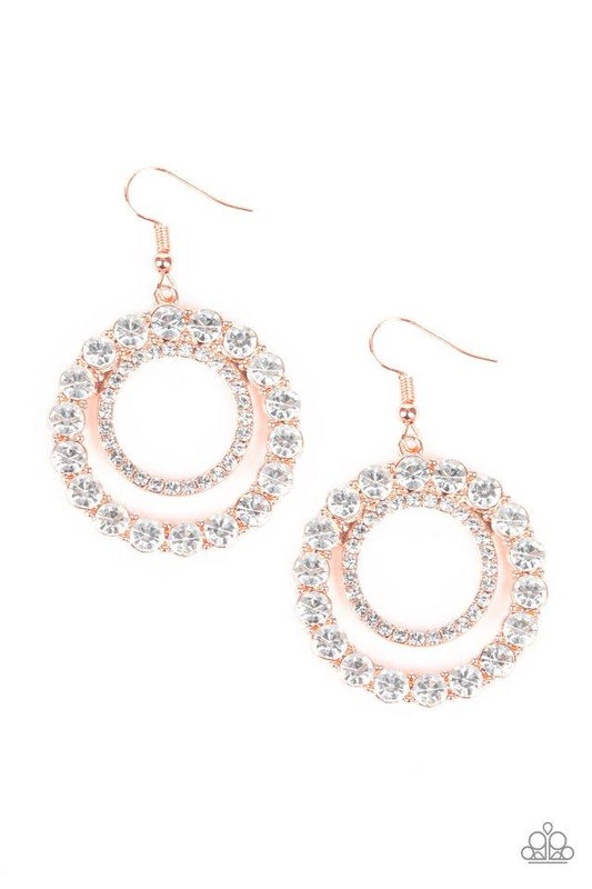 Paparazzi Earring ~ Spotlight Shout Out - Copper
