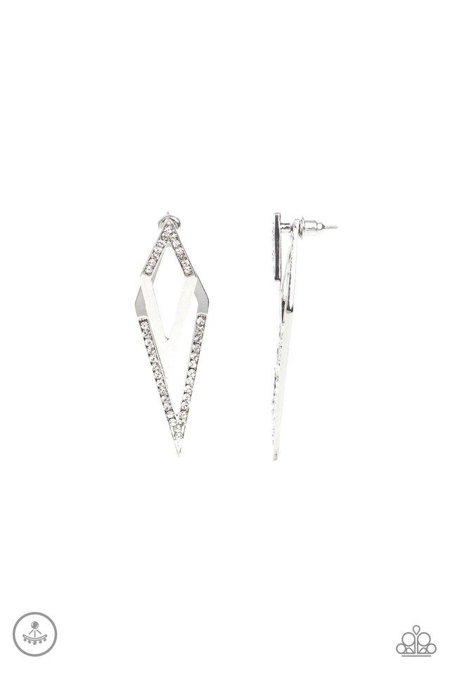 Paparazzi Earring ~ Point-BANK - White
