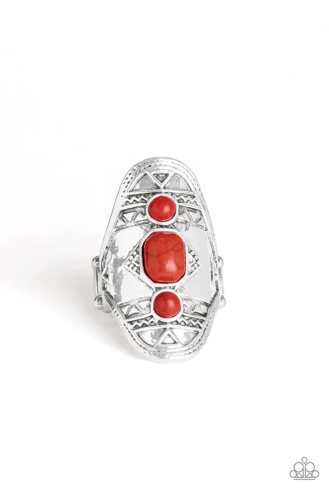 Paparazzi Ring ~ Desert Paint - Red