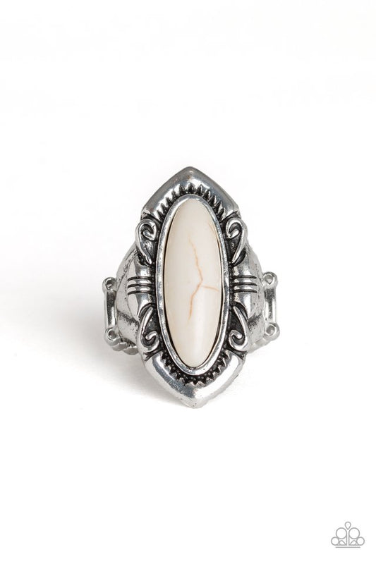 Santa Fe Serenity - White - Paparazzi Ring Image