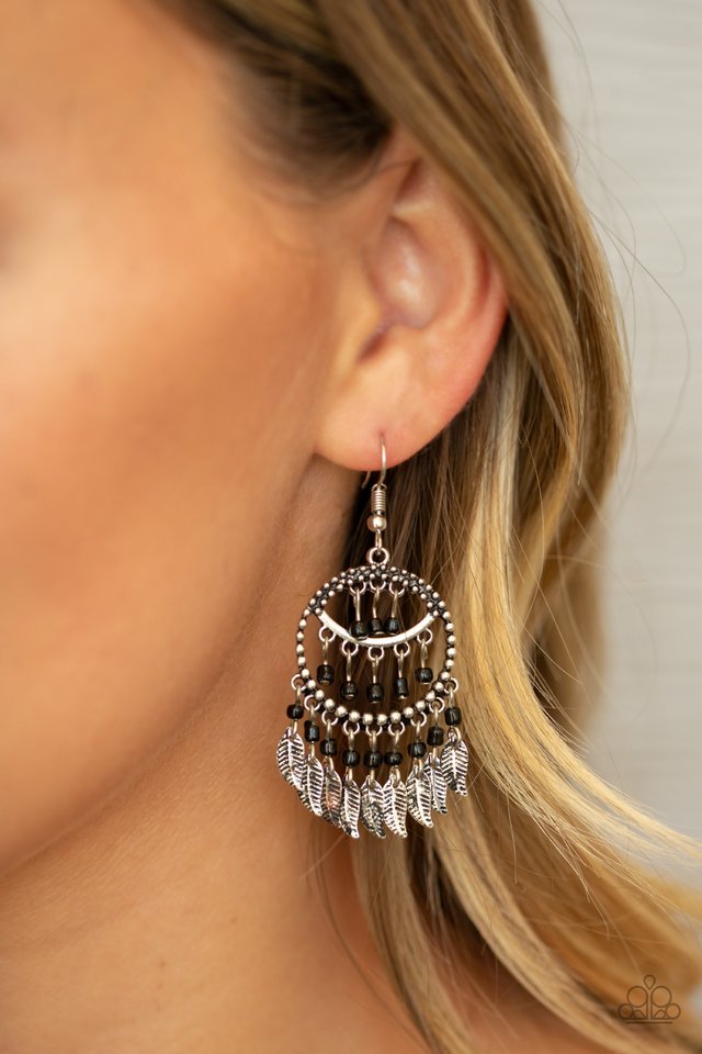 Herbal Remedy - Black - Paparazzi Earring Image