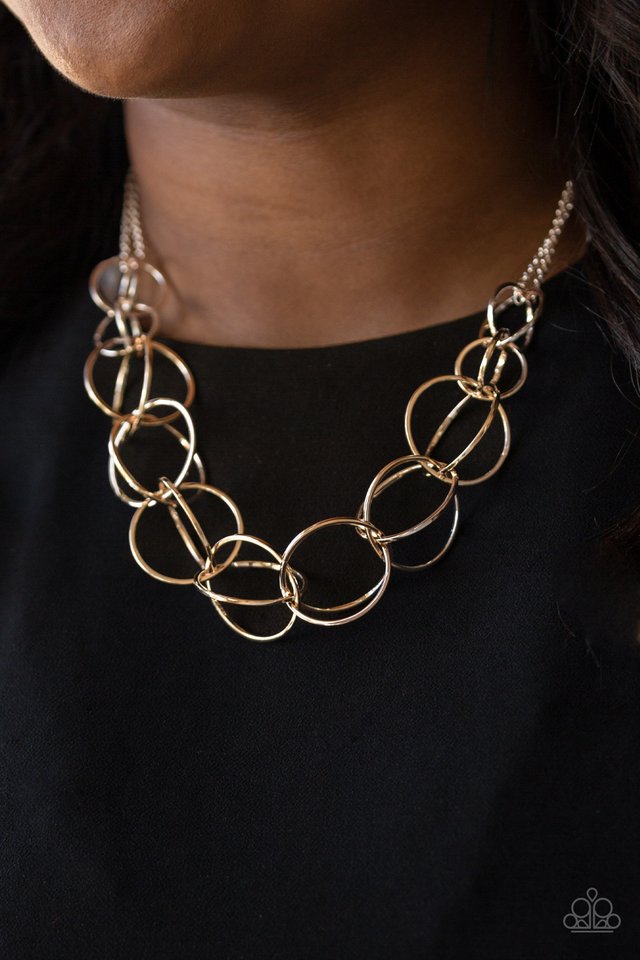 Space Walk - Rose Gold - Paparazzi Necklace Image