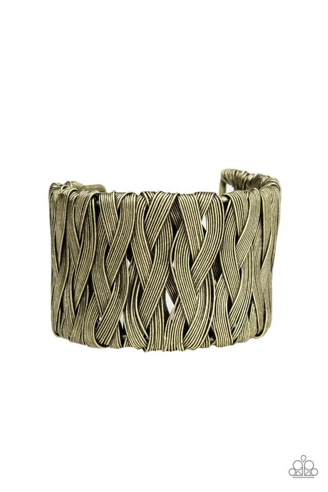 Paparazzi Bracelet ~ Take It or WEAVE It - Brass