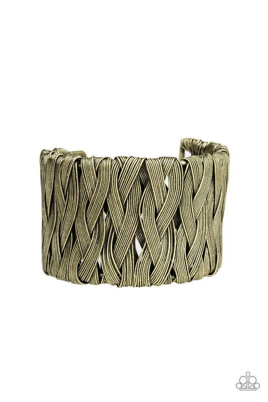 Paparazzi Bracelet ~ Take It or WEAVE It - Brass