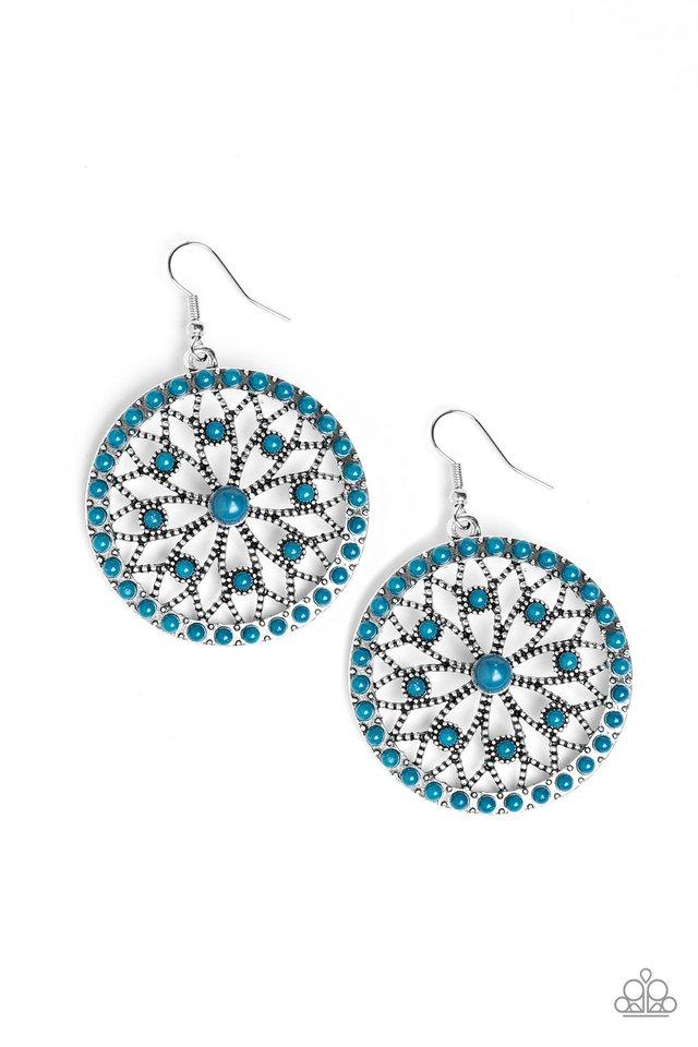 Paparazzi Earring ~ Merry Mandalas - Blue