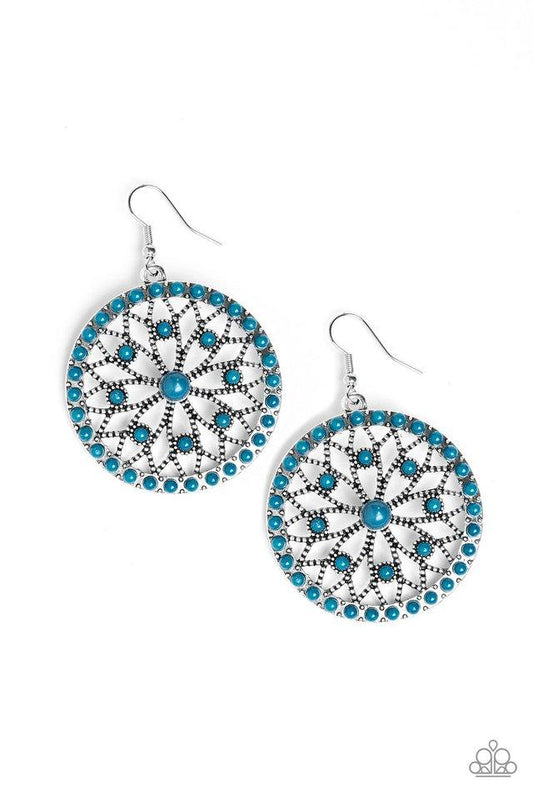Paparazzi Earring ~ Merry Mandalas - Blue