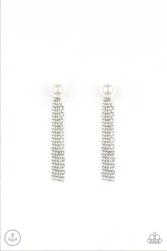 Paparazzi Earring ~ Rebel Refinement - White