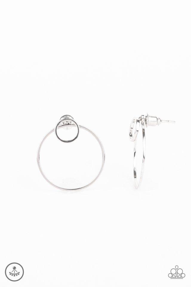 Paparazzi Earring ~ Spin Cycle - Silver