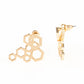 Six-Sided Shimmer - Gold - Paparazzi Earring Image