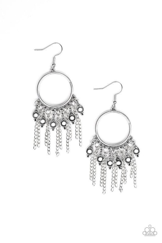 Paparazzi Earring ~ Very Vagabond - White