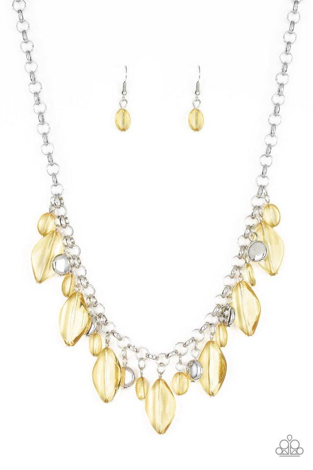 Paparazzi Necklace ~ Malibu Ice - Yellow