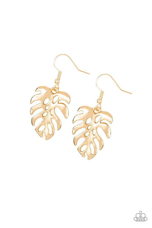 Paparazzi Earring ~ Desert Palms - Gold