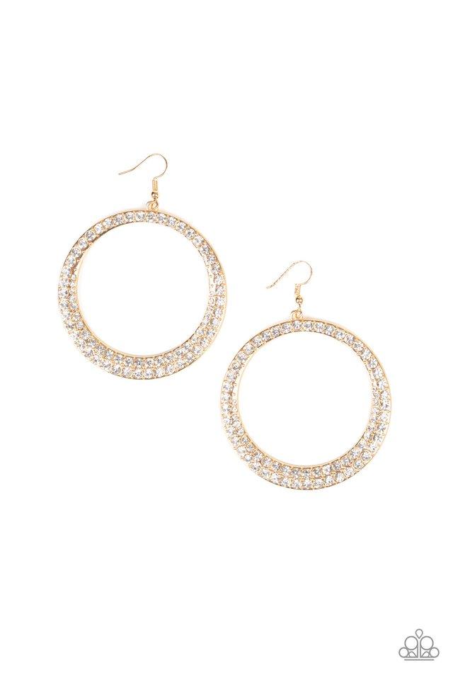 Paparazzi Earring ~ So Demanding - Gold