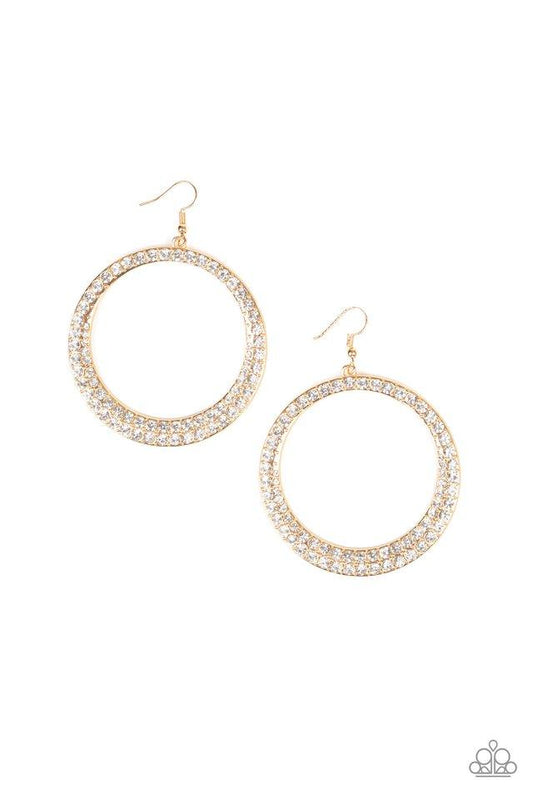 Paparazzi Earring ~ So Demanding - Gold